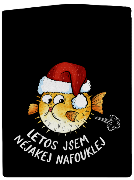Jsem nafouklej pánská mikina na zip Black
