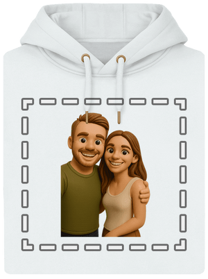 3D plastelína z vlastní fotky unisex mikina premium Snowwhite