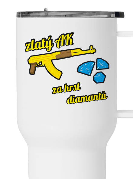 Zlatý AK termohrnek White