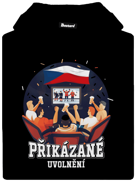 Přikázané uvolnění pánská mikina klokanka Black