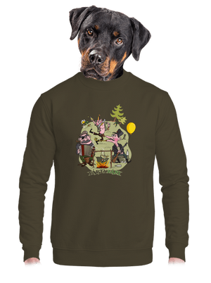 unisex mikina bez kapuce