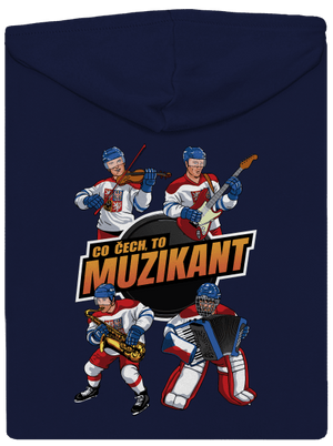 Co Čech, to hokejista pánská mikina na zip Navy