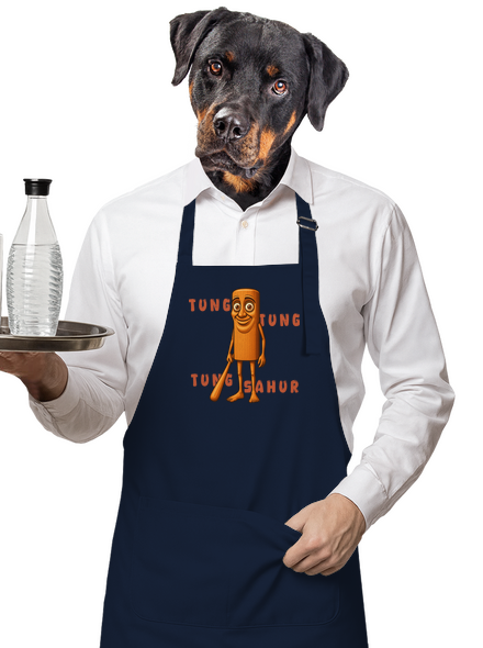 Tung Tung Tung Sahur – Italian Brainrot zástěra Navy