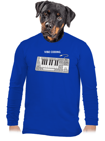 Vibe coding pánské dlouhý rukáv Royal Blue