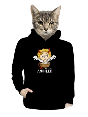 Andílek dámská mikina klokanka Black