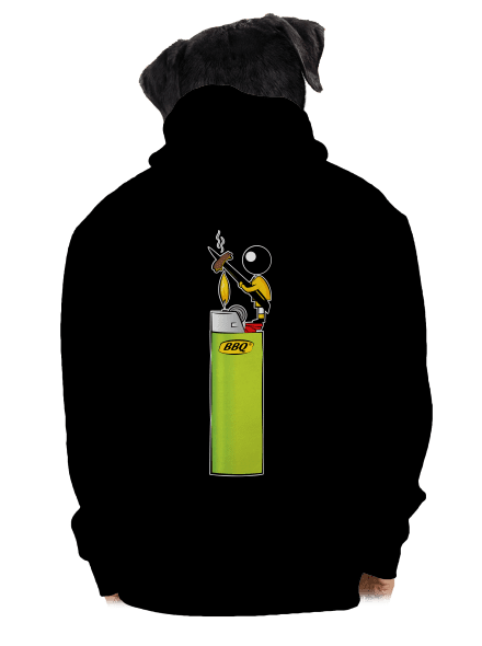 Panáček pánská mikina na zip Black