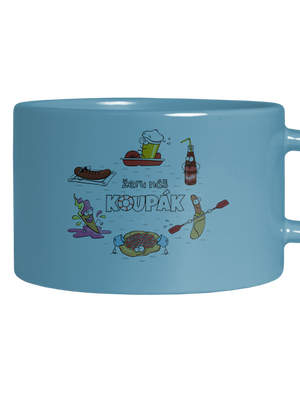 Český koupák hrnek makronka Blue Macaron