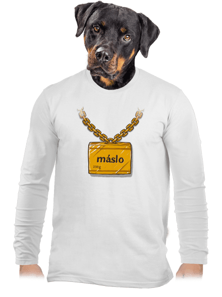 Máslo pánské dlouhý rukáv White