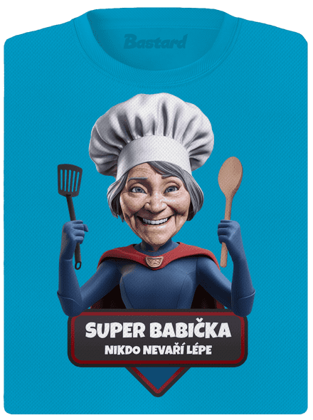 Super babička dámské sportovní tričko Blue Atol