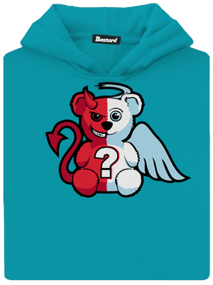 Anděl vs. ďábel dětská mikina klokanka Hawaiian Blue