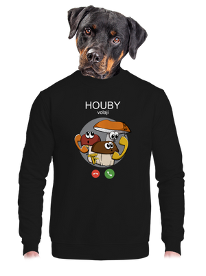 Houby volají unisex mikina bez kapuce Black