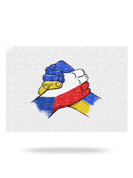 Ukrajina - Podpora puzzle White