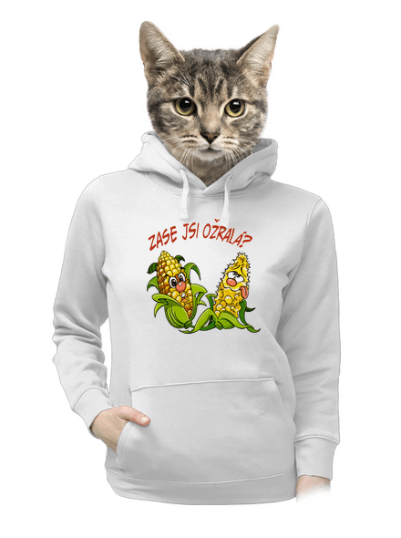 Zase jsi ožralá? dámská mikina klokanka White