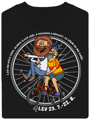 Cyklistický horoskop: Lev unisex mikina bez kapuce Black