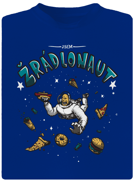 Žrádlonaut pánské sportovní tričko Royal Blue Mal