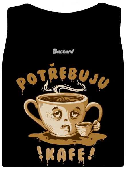 Potřebuju kafe dámské tílko klasické Black