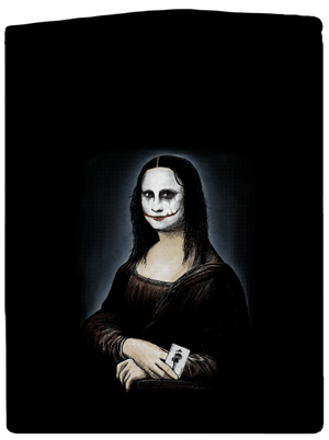 Mona Joker Lisa pánská mikina na zip Black