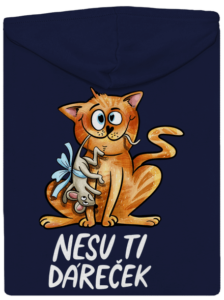 Nesu ti dáreček  pánská mikina na zip Navy