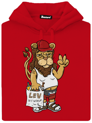 Lvíček pánská mikina klokanka Red