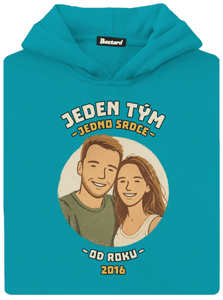 Jeden tým z vlastní fotky dětská mikina klokanka Hawaiian Blue