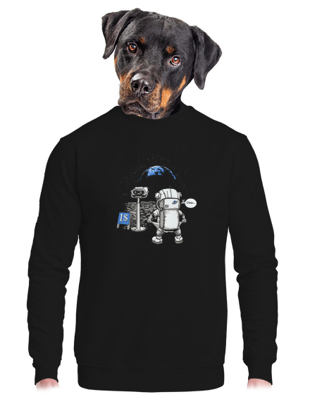 Kosmonaut unisex mikina bez kapuce Black