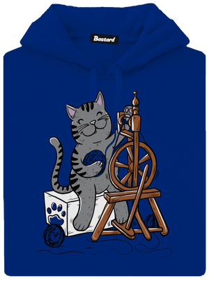 Kočka přede dámská mikina klokanka Royal Blue Mal