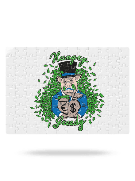 Nenažrané prase puzzle White