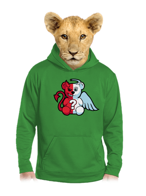 Anděl vs. ďábel dětská mikina klokanka Kelly Green AWD