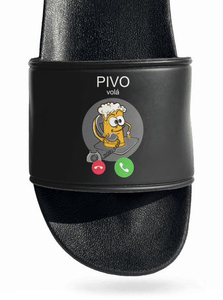 Pivo volá pantofle Black