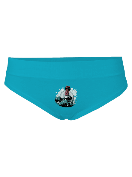 USB vzkaz v láhvi dámské kalhotky Turquoise