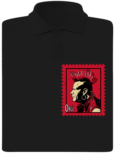 Známka punku pánská polokošile Black
