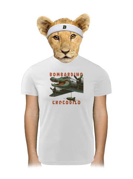 Bombardino Crocodilo – Italian Brainrot dětské sportovní tričko White