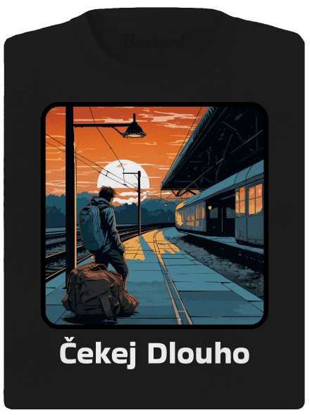 Čekej dlouho dámské sportovní tričko Black