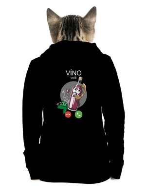 Červené víno volá dámská mikina na zip Black