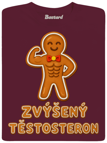 Zvýšený těstosteron pánské tričko Burgundy