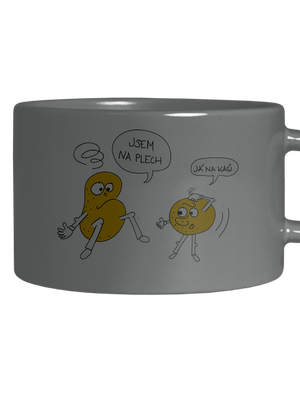 Opilé brambory hrnek makronka Grey Macaron