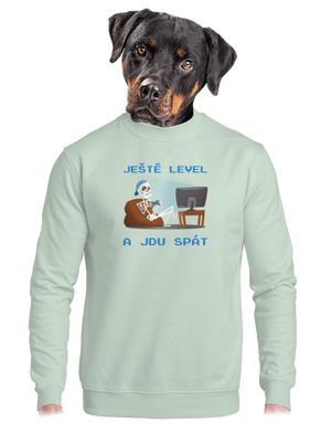 Ještě level unisex mikina bez kapuce Blush Mint