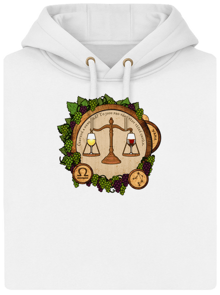 Vinný horoskop: Váha unisex mikina premium Snowwhite
