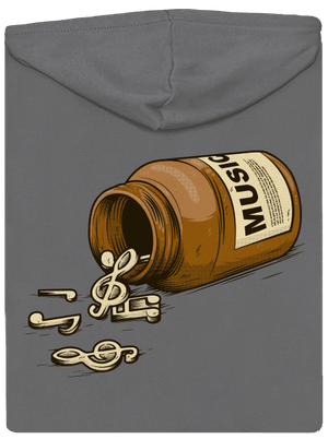 Music Pills dámská mikina na zip Steel Gray