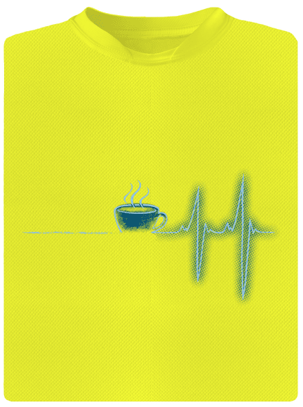 Coffee help pánské sportovní tričko Neon Yellow