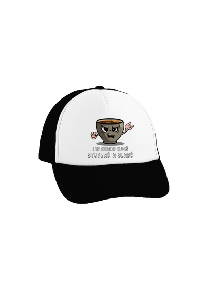 Studená káva kšiltovka truckerka Black cap