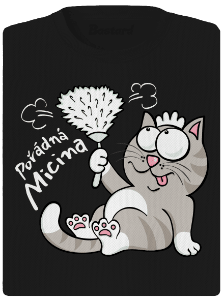 Macek a Micina dámské sportovní tričko Black