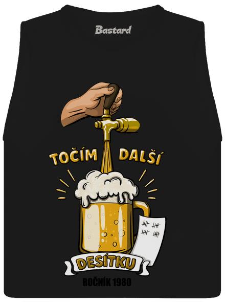 Točím další desítku dámské tílko volné Black