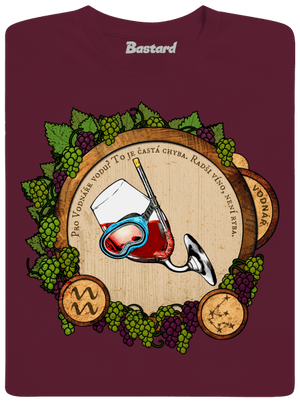 Vinný horoskop: Vodnář pánské tričko Burgundy