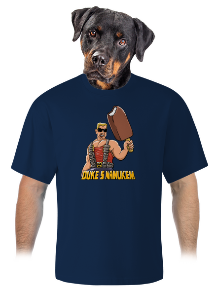 Duke s nanukem unisex tričko oversized Midnight Blue