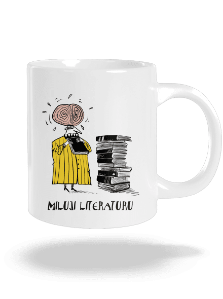 Miluji literaturu velký hrnek White