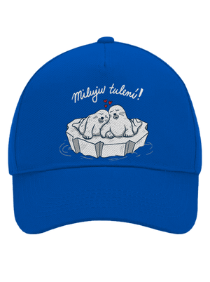 Miluju tulení kšiltovka baseballka Bright Royal