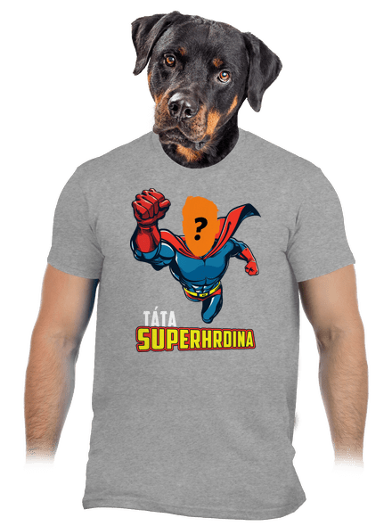 Táta superhrdina pánské tričko Sport Grey
