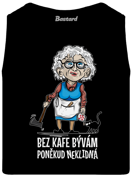 Neklidná bez kafe pánské tílko Black