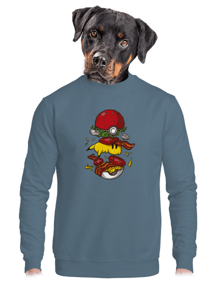 Pokémon burger unisex mikina bez kapuce Nordic Blue